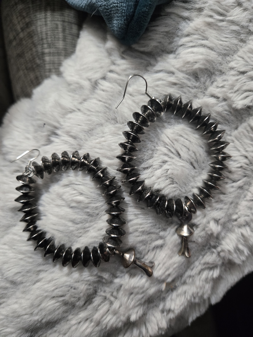 Silver Spike Hoop Earrings - Silver Women's Jewelry